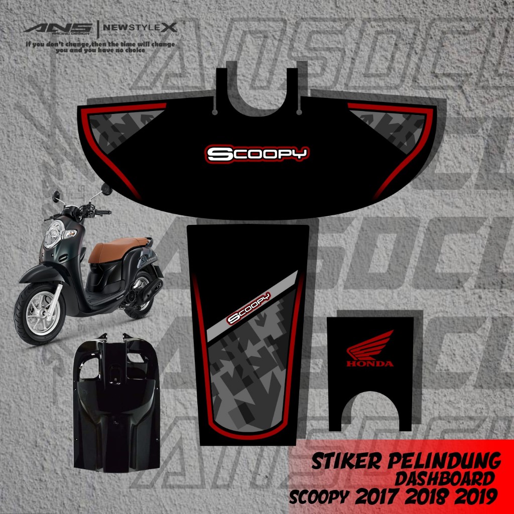 Stiker Pelindung Body Scoopy New Striping Pelindung Dashboard Scoopy New 2017 2018 2019