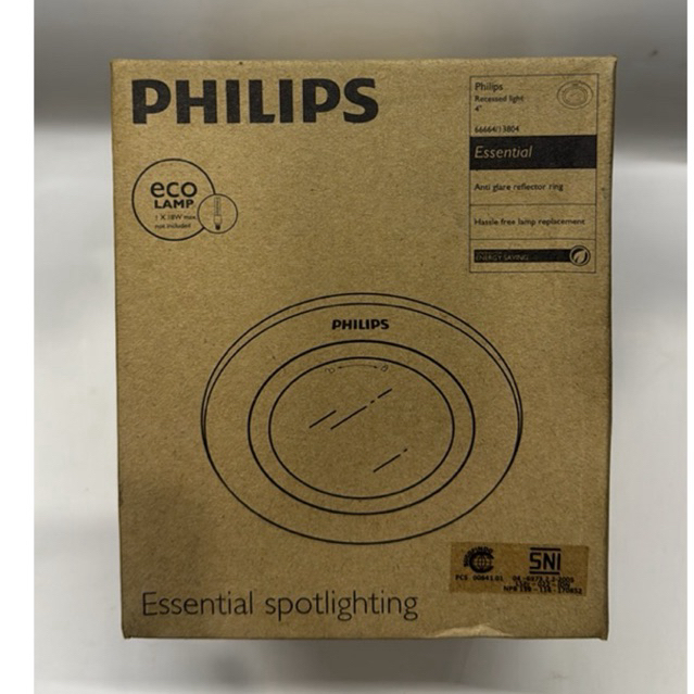 DOWNLIGHT 4 inch dan 3.5  inch PHILIPS ESSENTIAL SPOTLIGHT RECESSED LIGHT DOWNLIGHT 4” dan 3.5” PHIL