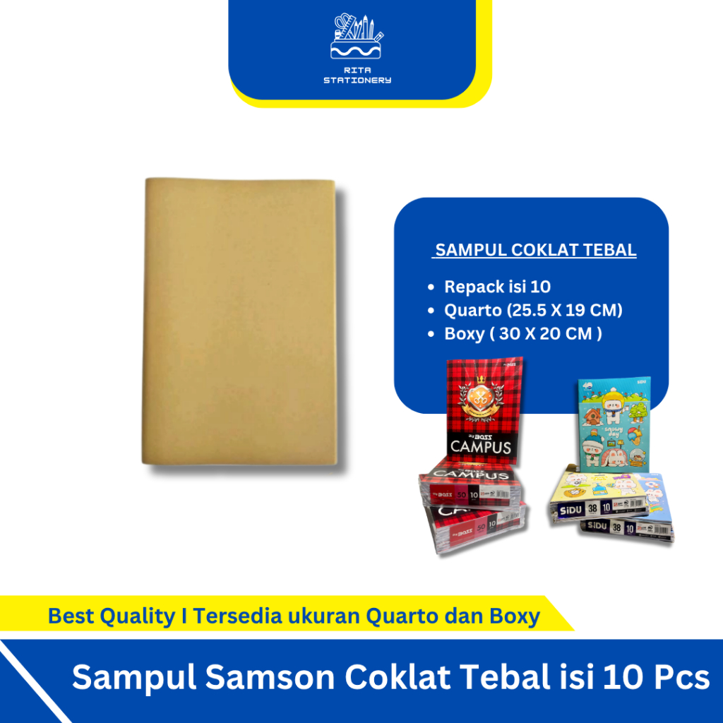 

Sampul Coklat Plano Samson Tebal Buku Anak Sekolah Boxy 30x20 cm (isi 20 Lembar)
