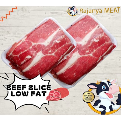 

beef slice , sapi berkualitas low fat ( minim lemak lemak )