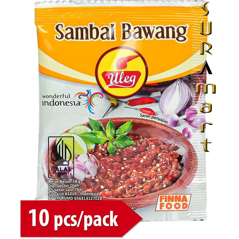 

(10 sachet x 20gr) FINNA Uleg Sambal Bawang Renceng Sambal Instant Sambal Finna Bawang Putih