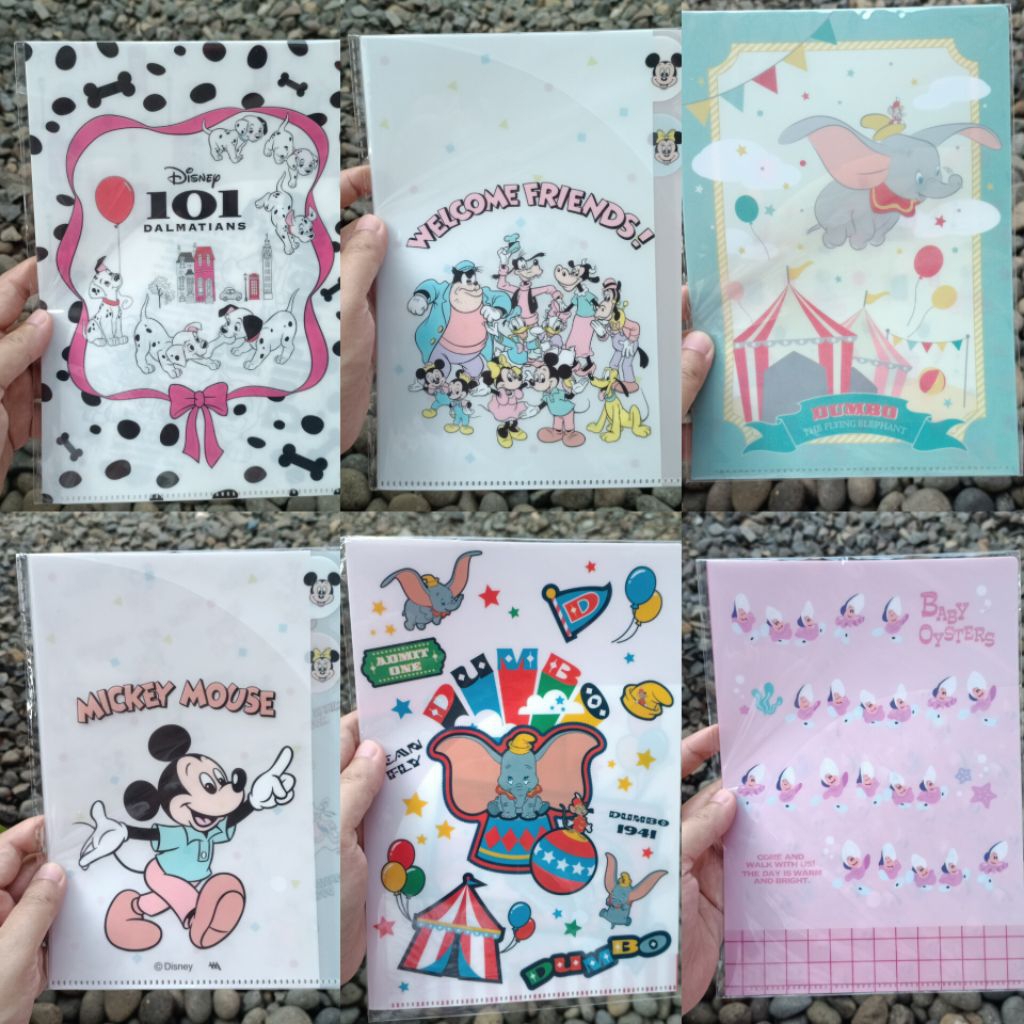 

Seria Daiso Watts Japan - File Map A5 Dumbo Mickey Dalmatians Baby Oysters