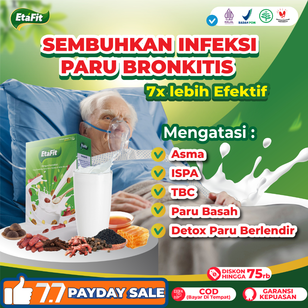

Obat Detox Bakteri, Infeksi Paru Berlendir - ETAFIT Susu Kambing Etawa Herbal 100% Original
