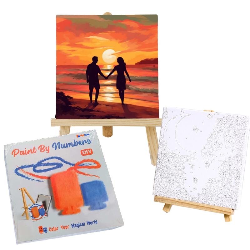 

HIGHTUNE Paint By Number Kit 20x20cm Lukisan Kanvas DIY Digital Painting Kit With Kanvas Seri Kucing