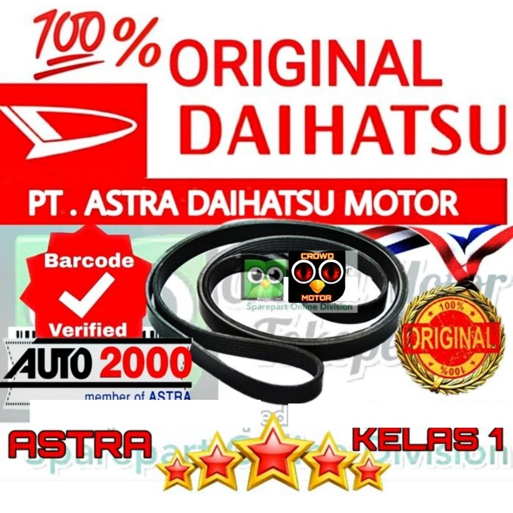 Van Belt Tali Kipas XENIA AVANZA 2012-2013 1300cc ORI DAIHATSU 100% ASTRA