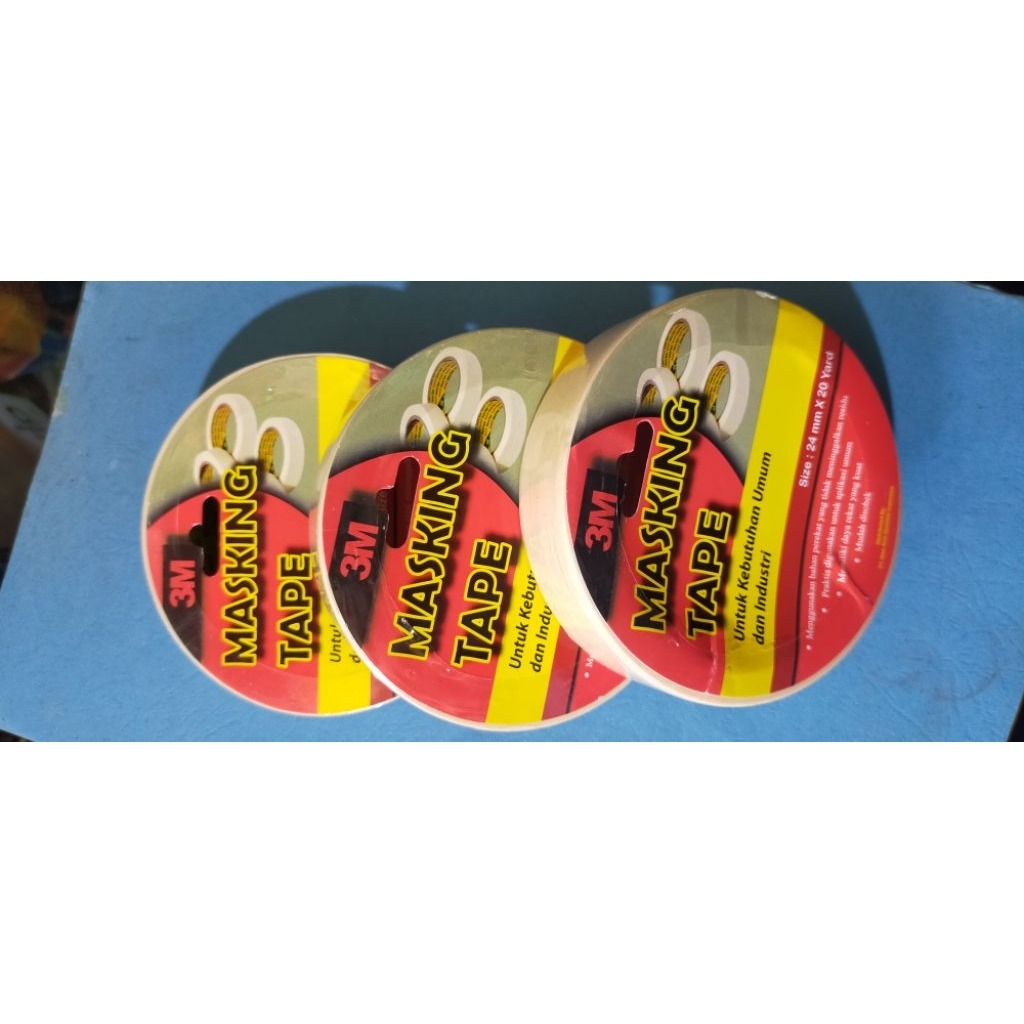 

lakban kertas 3M ORIGINAL masking kuning 24mmx19m