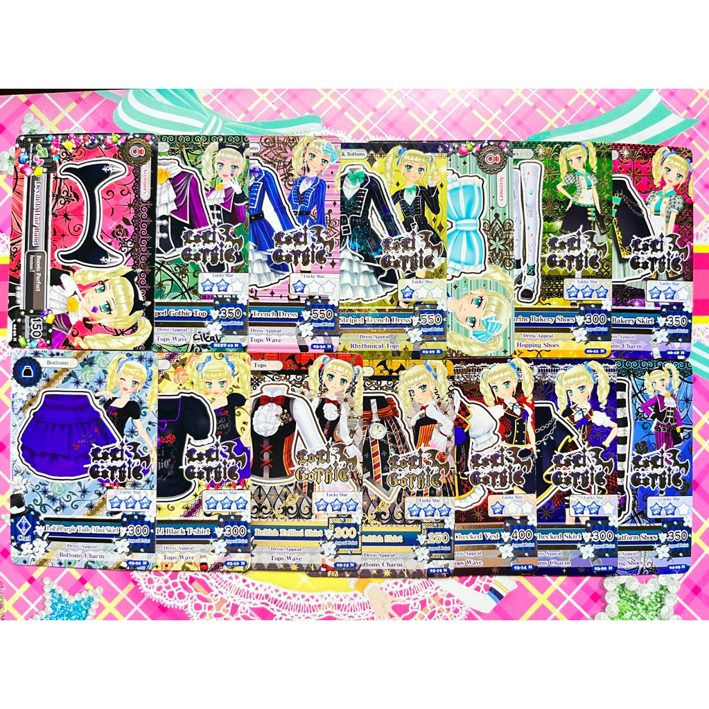 Kartu Aikatsu Loli Gothic Satuan Yurika Todo Normal Block Checked British Purple Trench Aqua Bakery 