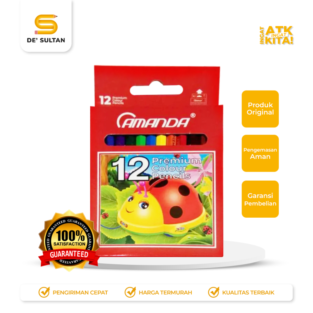 

AMANDA 12 PENSIL WARNA/ COLOR PENCIL HALF ACP-123 (1SET)