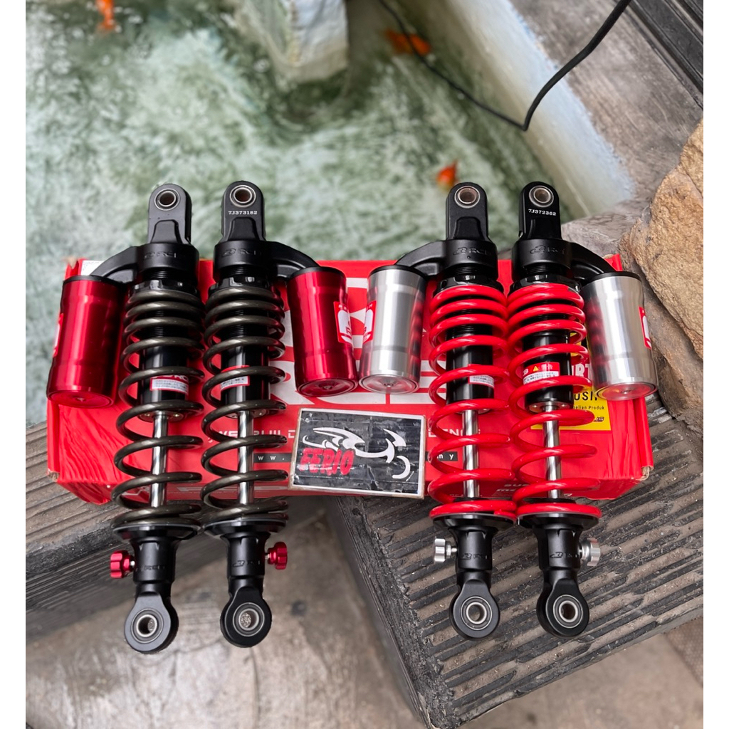 Shock RCB MB-2+ Rx king Megapro Glpro W175 Smash Supra Kharisma Black Red Titanium Series Uk 335mm