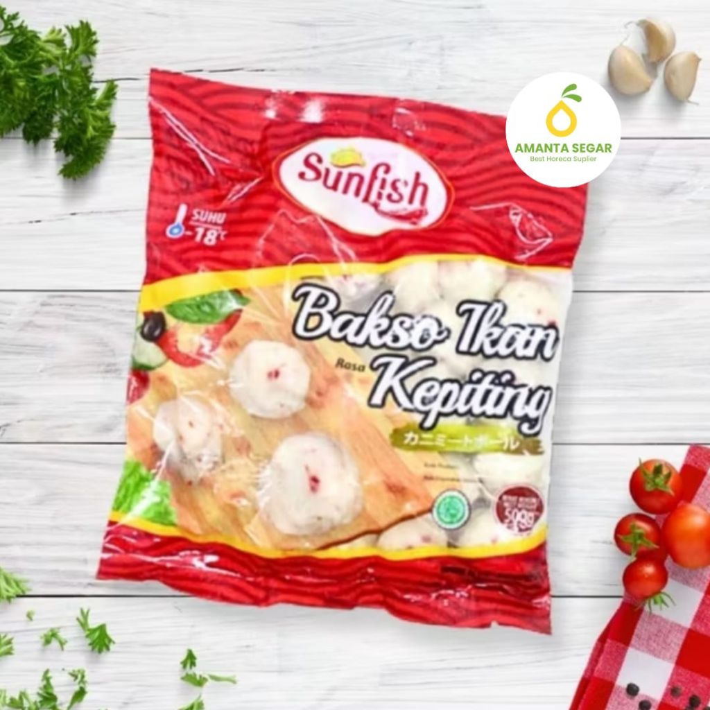 

Sunfish Bakso Baso Ikan Rasa Kepiting Olahan Ikan Ready To Cook 500gr