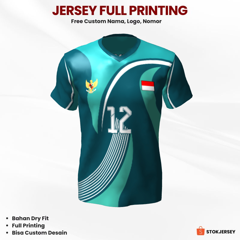 Kaos Jersey Volly Tosca Motif Abstrak 246