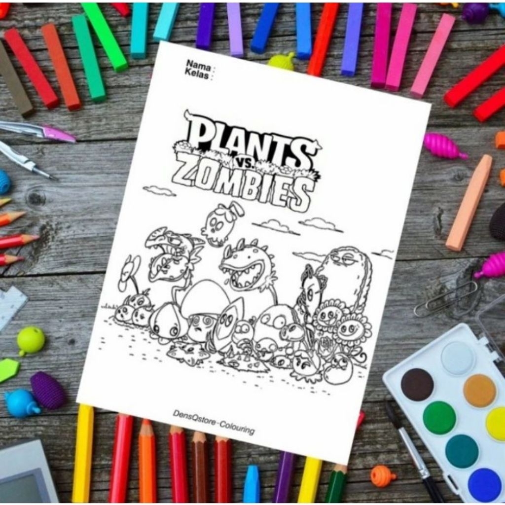 

Kertas Mewarnai Anak Tema Plants VS Zombies ( 10 Gambar) / Kertas Gambar Tebal Bisa Pakai Spidol, Crayon & Cat Air