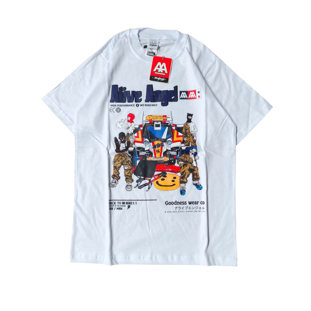 Kaos Tamiya Gundam Jepang Style / Tshirt White Vintage Japanese Style / Kaos Anime Jepang Couple pas