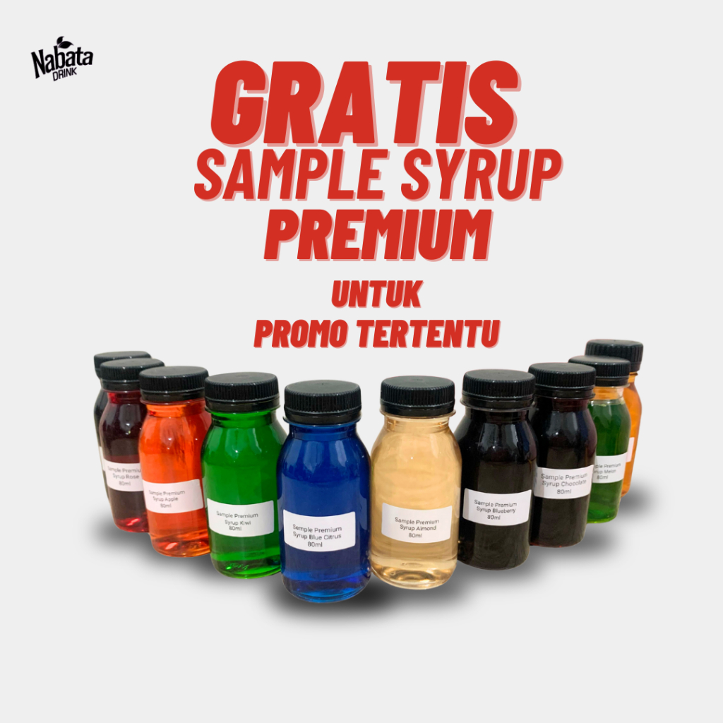 

Sirup Premium Ukuran 80ml Gratis Untuk Promo Tertentu