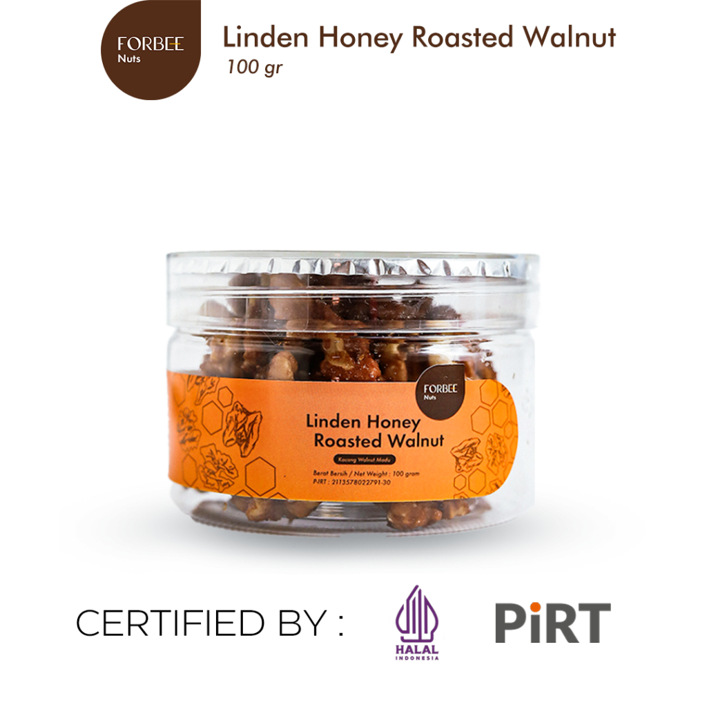 

Kacang Walnut Panggang Madu Forbee 100g | Linden Honey Roasted Walnut | Cemilan Sehat Kacang Kacangan