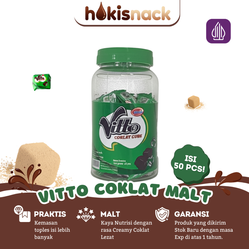 

Permen Coklat Cube Vitto 50pcs Candy Lumer Cokelat Creamy Isi Banyak HALAL Harga Hemat
