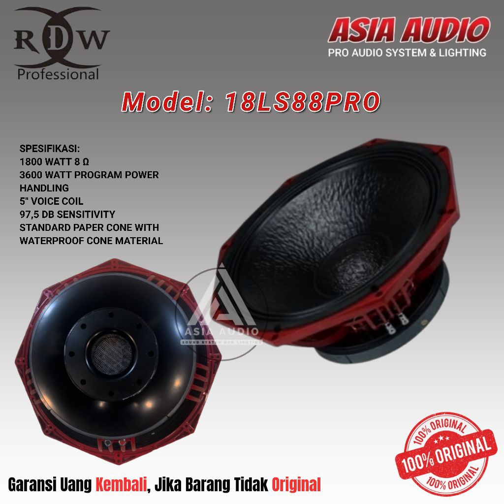 SPEAKER COMPONENT RDW 18LS88 PRO