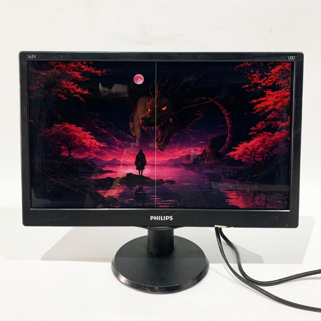 Monitor merk PHILIPS ukuran layar 16inch - BEKAS MINUS - MURAH