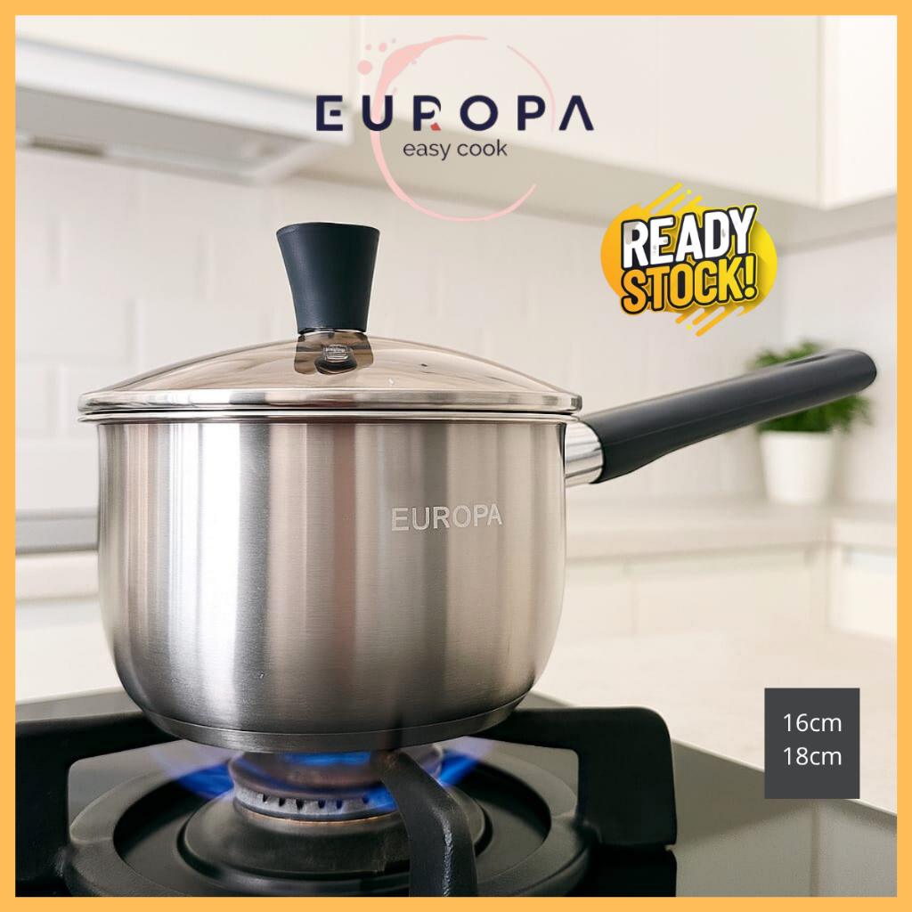 Europa Sauce Pan Stainless + Tutup kaca