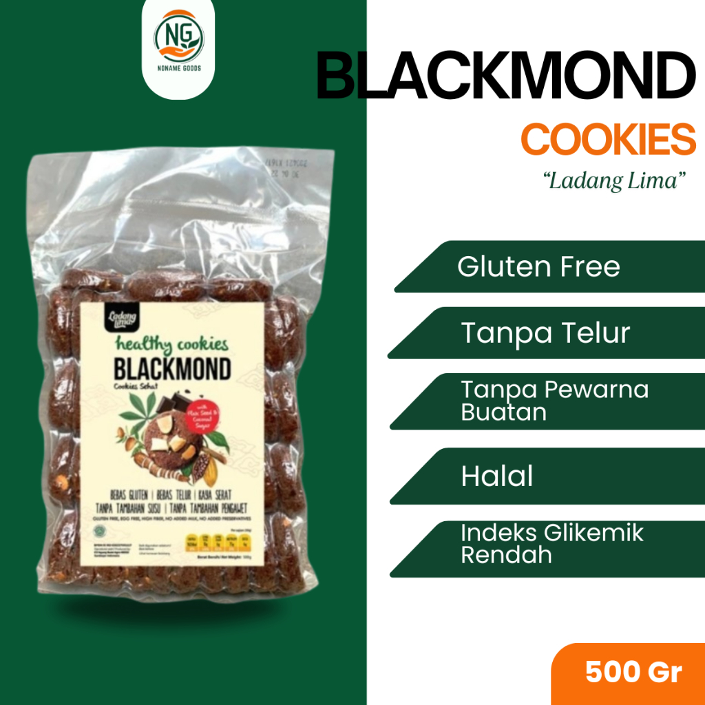 

LADANG LIMA BLACKMOND 500 GR HEALTHY COOKIES CHOCOLATE GLUTEN FREE NEW
