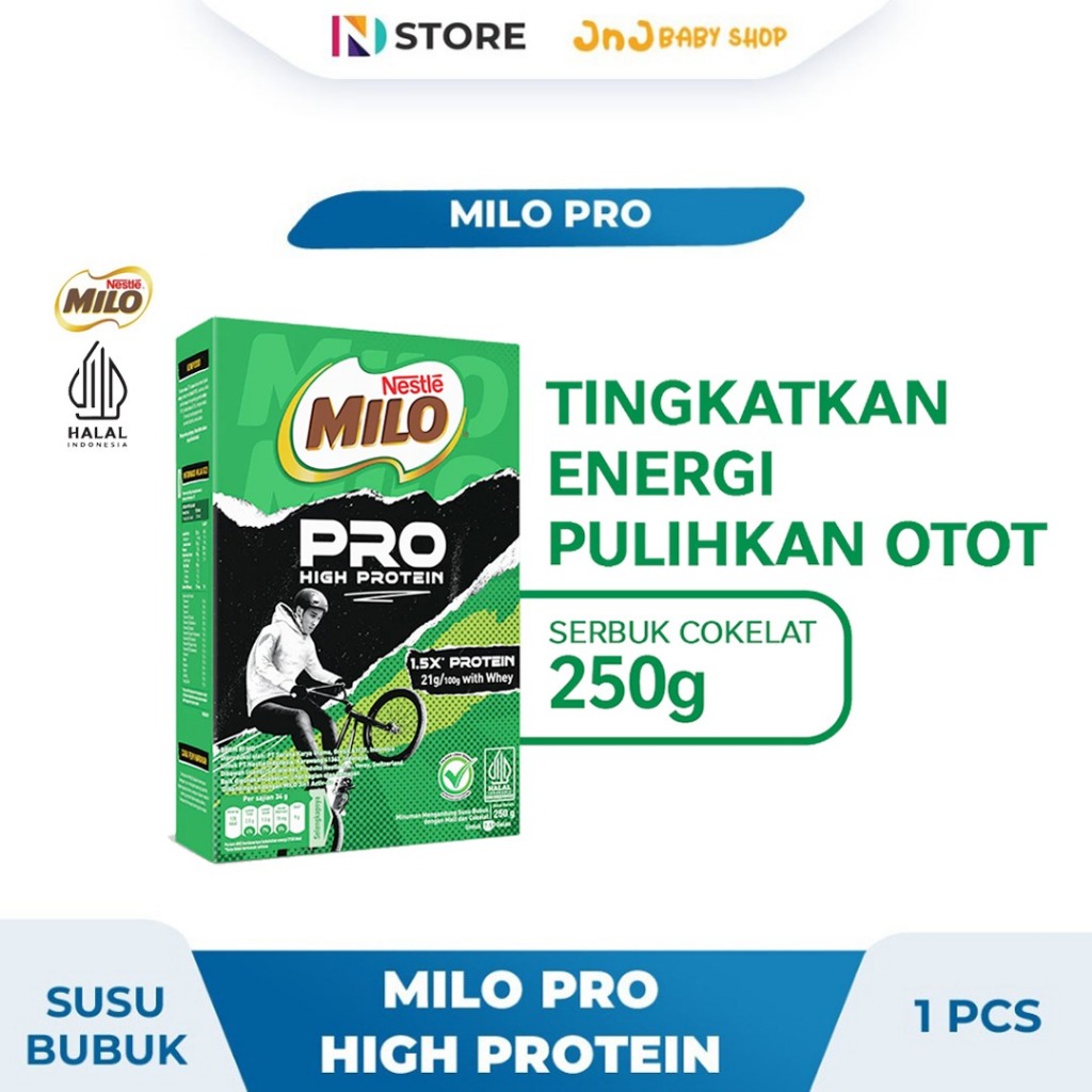 

Nestle Milo Pro High Protein Kemasan 250 Gram 1 PCS