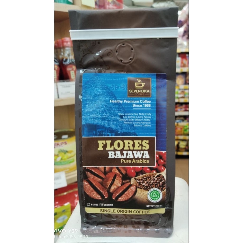

SEVEN BIKA COFFEE (FLORES BAJAWA) PURE ARABICA 200 GR