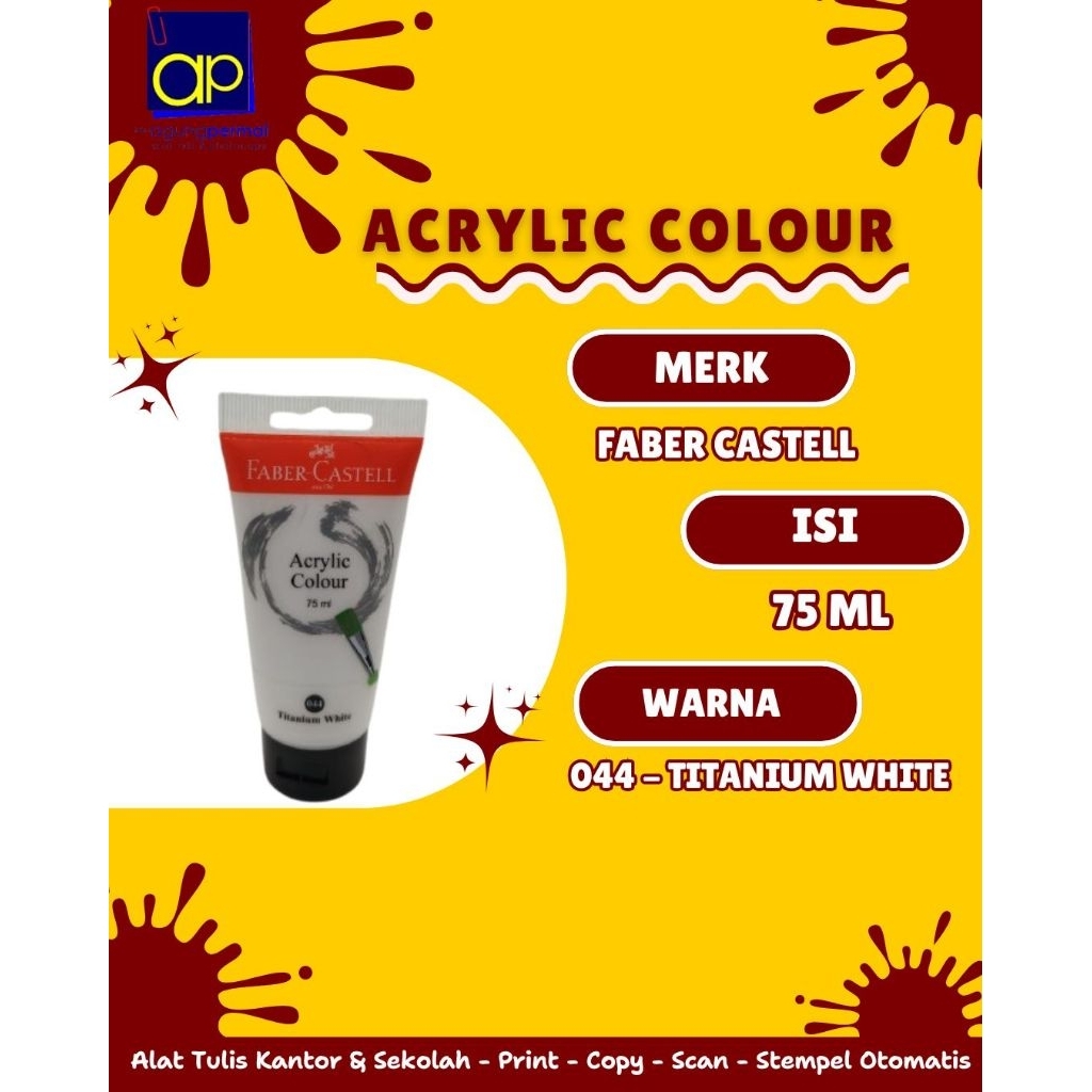

Acrylic Colours 75ml Faber-Castell (Titanium White)