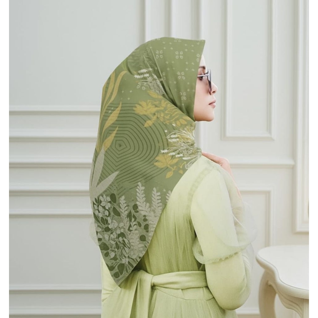 PROMO / MISSKAYAA HIJAU / JILBAB VOAL PREMIUM / GROSIR HIJAB / HIJAB SEGI EMPAT / VOAL MOTIF PREMIUM