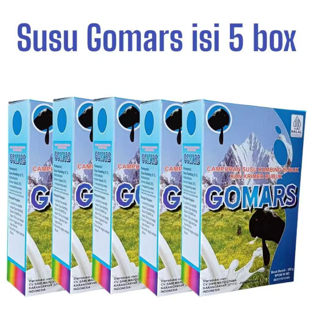 

Susu Kambing Etawa Gomars Bundling 5 Kotak Original 200g + bonus