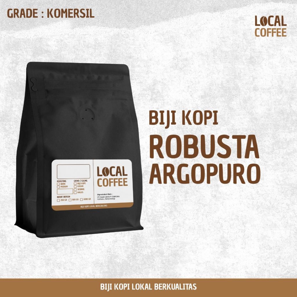 

Kopi Robusta Argopuro 250gr - 100% Biji Kopi