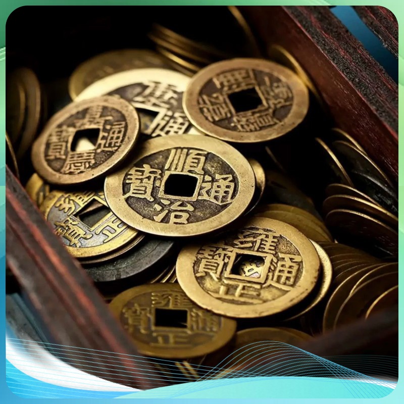 Koin Cina Keberuntungan Koin Kuno Feng Shui Koin Kuno Emas Koin Cina Asli