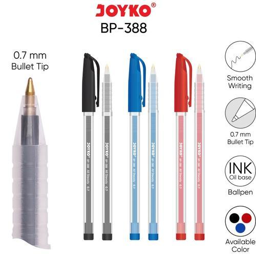 

Ball Pen Pulpen Pena Joyko BP-388 All Steady - 12 pcs Hitam Biru Merah