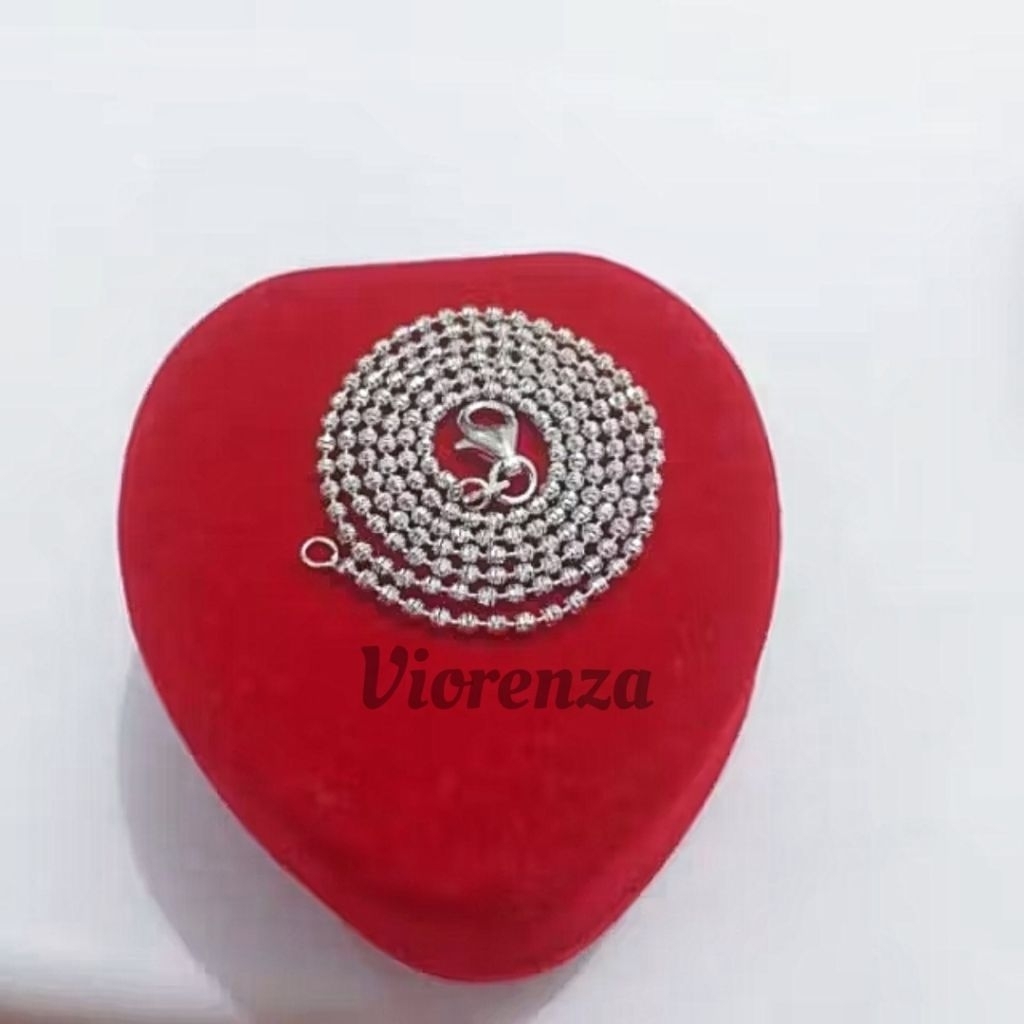 KALUNG LUNA / BIJI LADA PERAK 925 LAPIS EMAS PUTIH / PERHIASAN SILVER WANITA / PERAK ASLI / 466