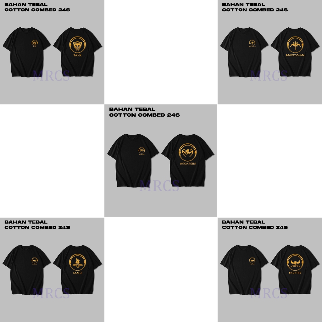 Kaos Mobile Legends Role Lengkap Mage Assassin Tank Marksman Fighter  Kaos ML All Role – Tank, Mage,