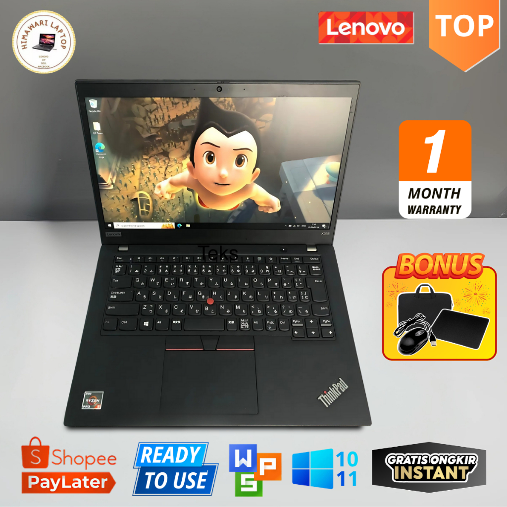 LAPTOP LENOVO Thinkbook 14 THINKPAD E575 X395 E14 AMD RYZEN 5 PRO - Super Slim