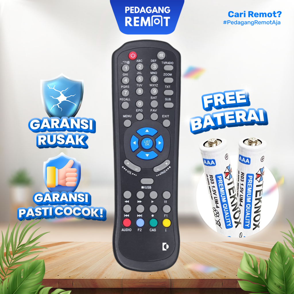 Remote STB Nex Parabola Kuning Dangdut / Remot Set Top Box NexParabola Kuning Dangdut