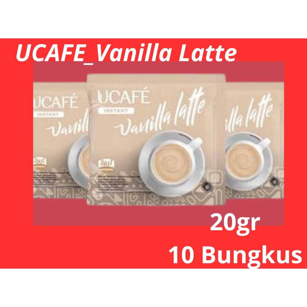 

UCAFE Instant Coffee_Vanilla Latte R10 (10 sachets x 20g) | Kopi Instan