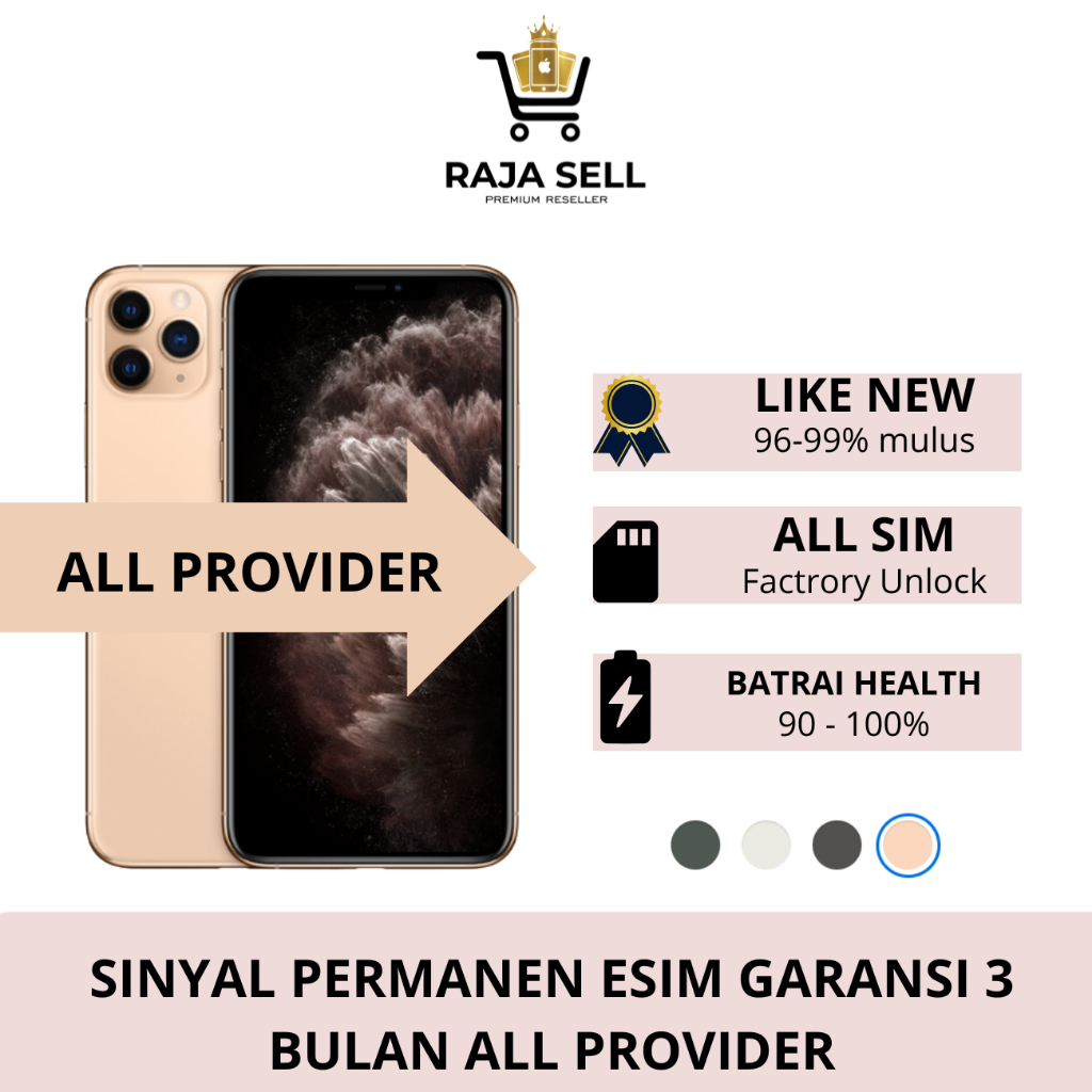 RAJASELL2 SINYAL PERMANEN iPhone 11 Promax Second 64GB 128GB 256GB 512GB Mulus Fullsett Bergaransi