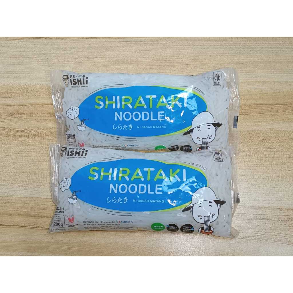 

Mie Shirataki Hijau - Wet Shirataki Noodle 200g Mr Ishii Ito Konnyaku