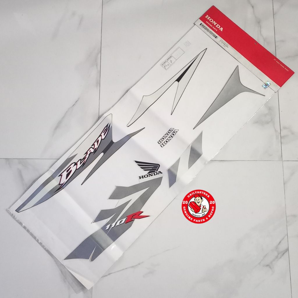 LIS LIST STCIKER STRIPING BODI BODY PUTIH HITAM HONDA BLADE 110 LAMA ORIGINAL AHM 871X0-KWB-920ZE