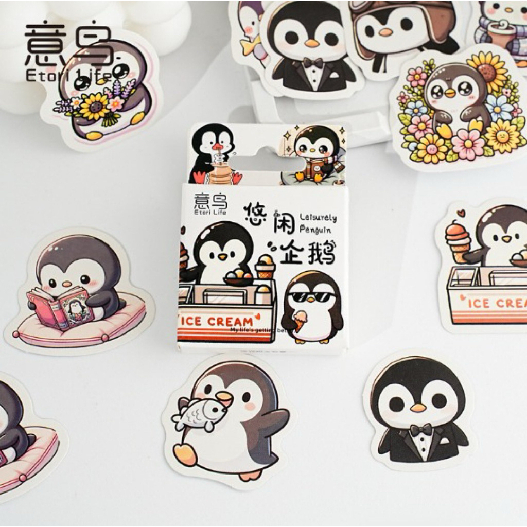 

40pcs++ (1 BOX) Sticker PENGUIN Decor Planner DIY Journaling Stiker Dekorasi Jurnal