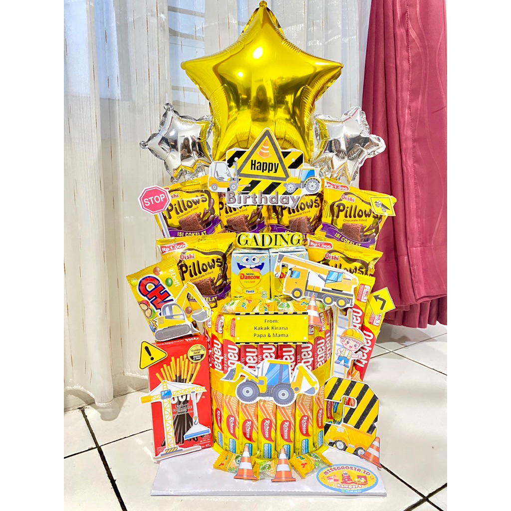 

Ready Snack tower instan hampers cake tart jajan ulang tahun