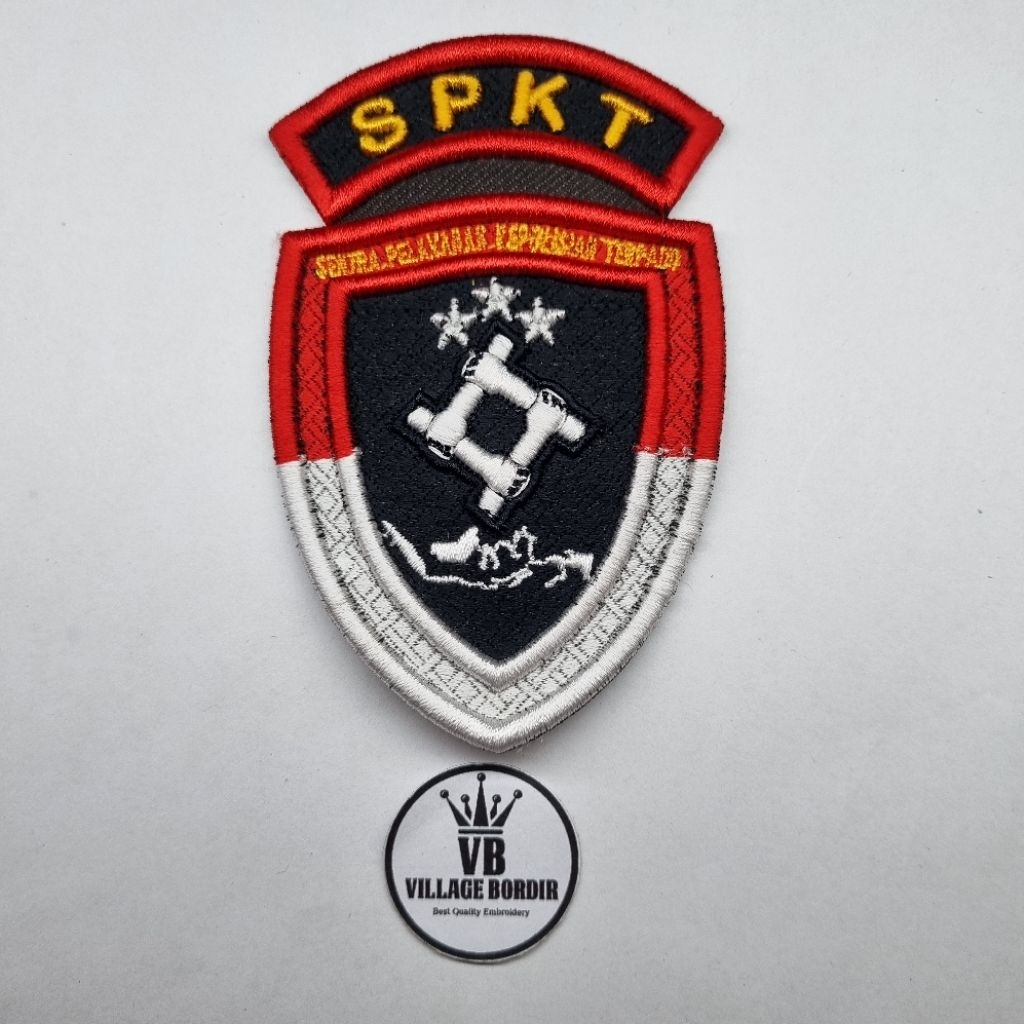 ATRIBUT LOGO SPKT POLRI BORDIR TIMBUL