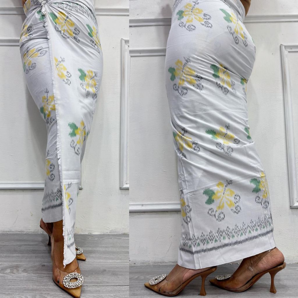 kamen lembaran endek original khusus putih