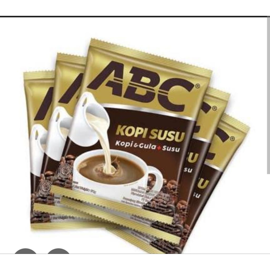 

Kopi ABC susu + gula perenceng isi 10