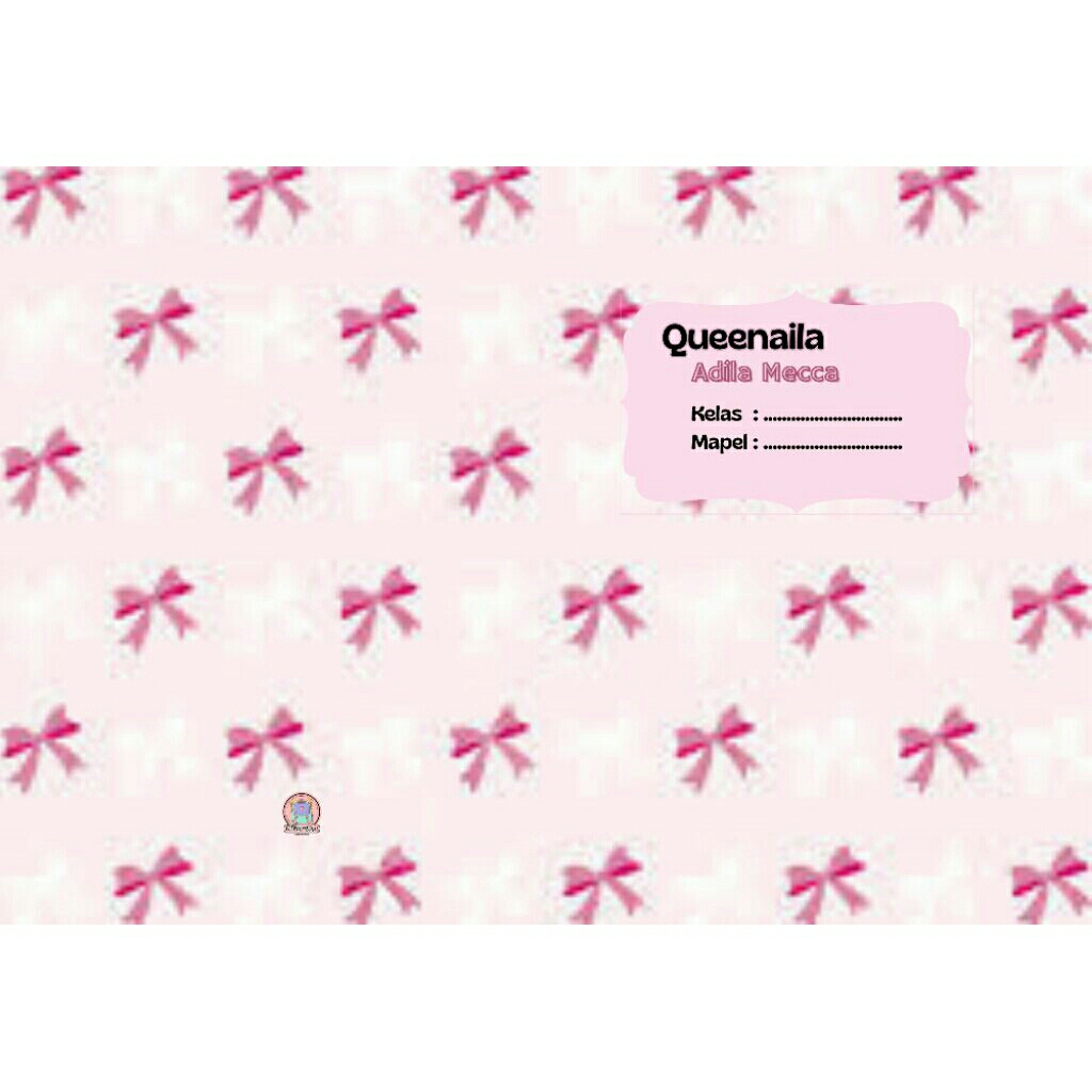 

SAMPUL BUKU coquette aestetic pink CUSTOM by tithamisu