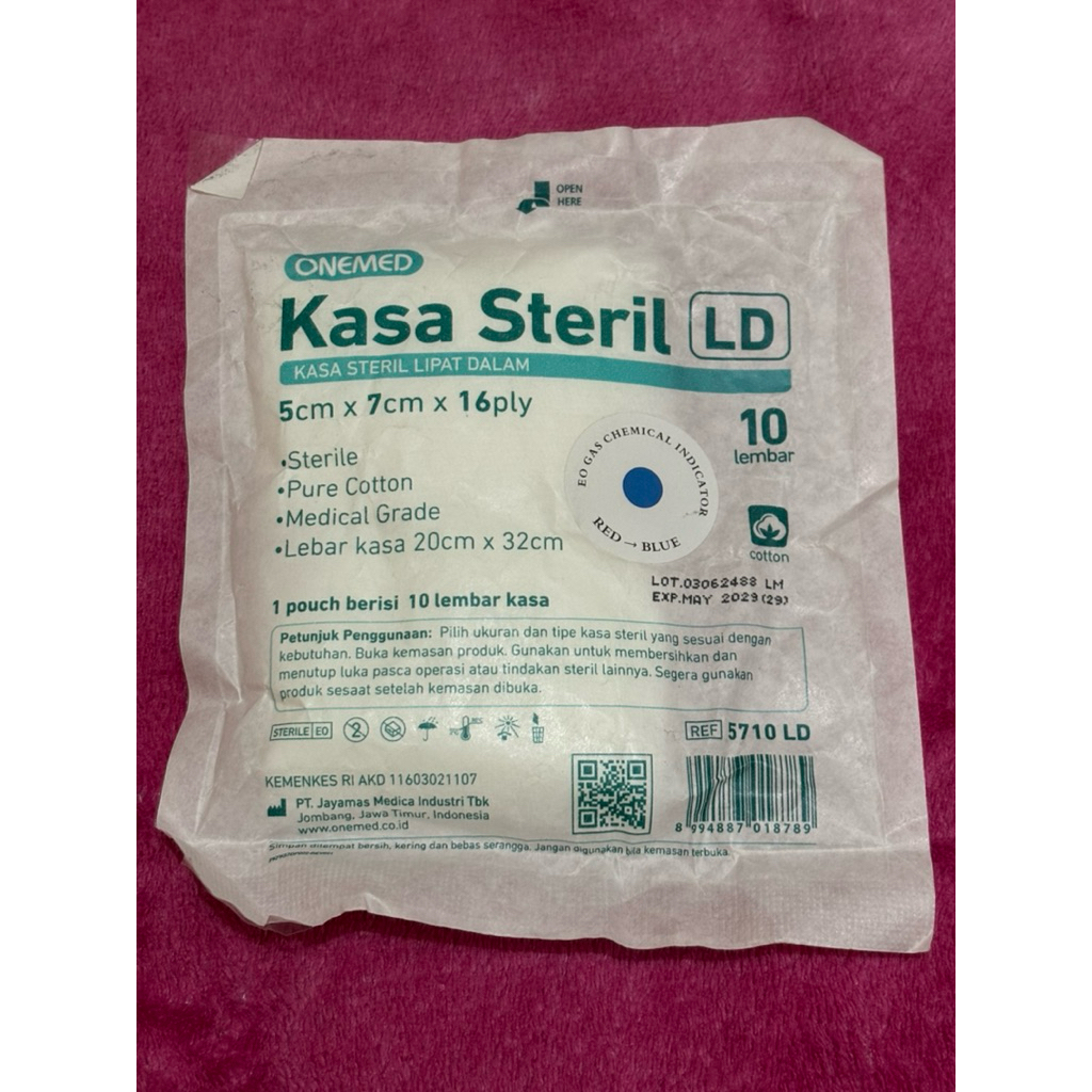 Kasa Steril 5710 LD OneMed 5 x 7 cm 16ply - Kasa Steril Lipat Dalam