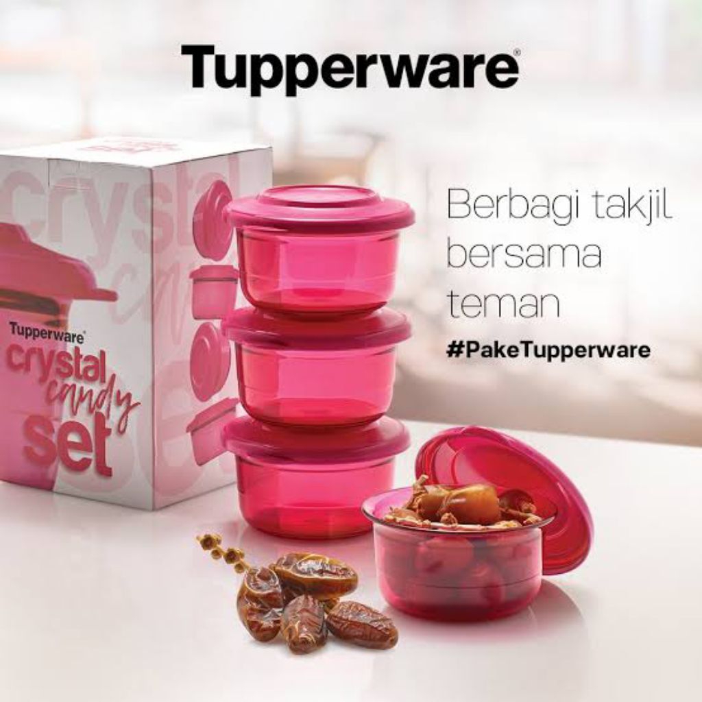 Crystal Candy Set Tupperware - Pink