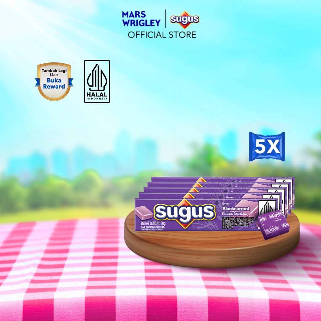 

SUGUS Stick Blackcurrant 30g X5