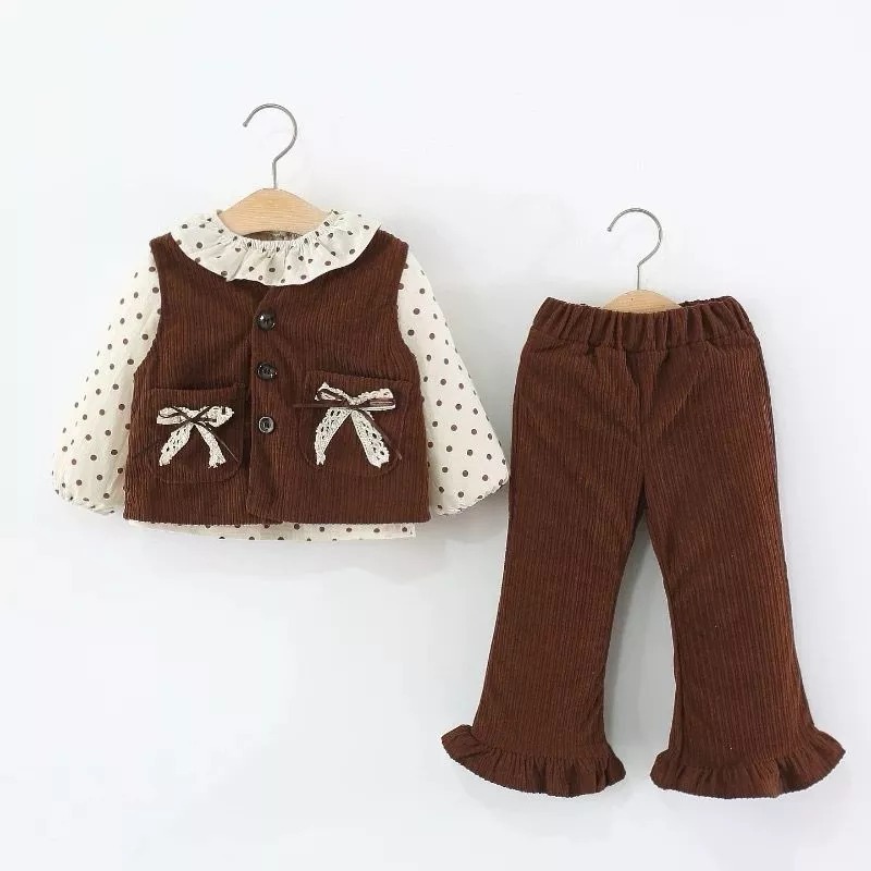 Setelan 3in1 Anak Perempuan Usia 1-4 Tahun - SetCel Anak Cewek Model Korean Style - Fashion Kaos Kat